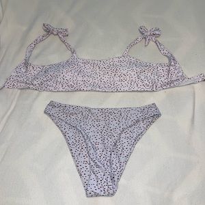 Polka dot bathing suit set
